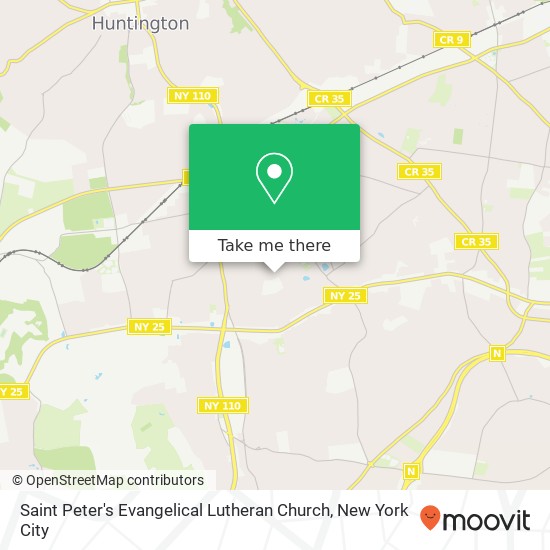 Saint Peter's Evangelical Lutheran Church map