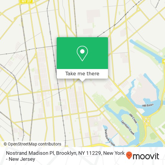 Mapa de Nostrand Madison Pl, Brooklyn, NY 11229