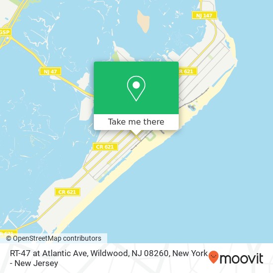 Mapa de RT-47 at Atlantic Ave, Wildwood, NJ 08260