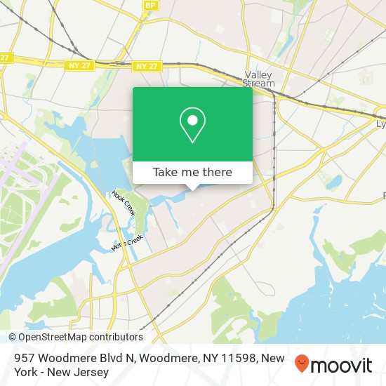 957 Woodmere Blvd N, Woodmere, NY 11598 map