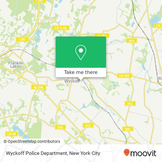 Wyckoff Police Department map