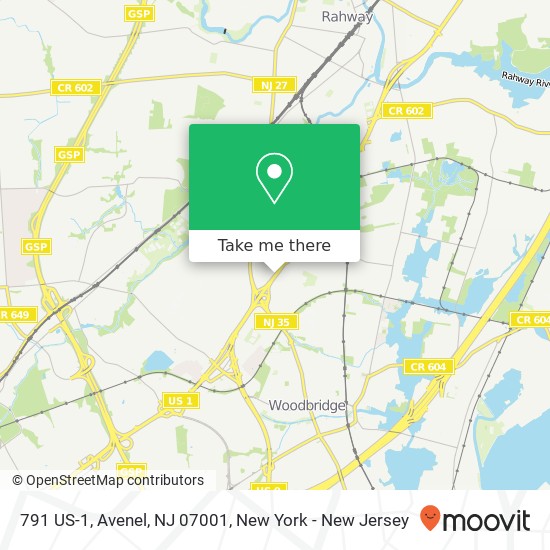 Mapa de 791 US-1, Avenel, NJ 07001