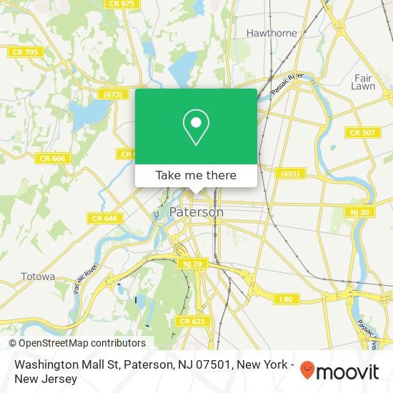 Mapa de Washington Mall St, Paterson, NJ 07501