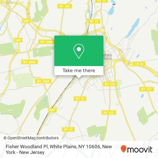 Fisher Woodland Pl, White Plains, NY 10606 map