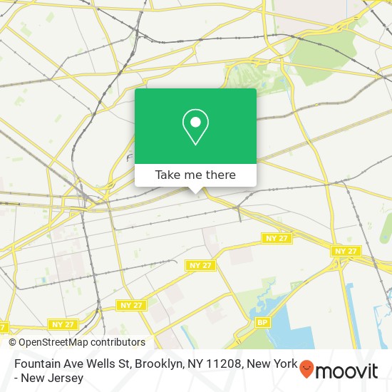 Fountain Ave Wells St, Brooklyn, NY 11208 map