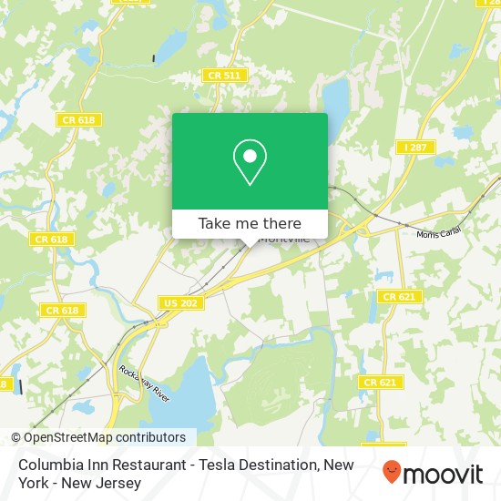 Columbia Inn Restaurant - Tesla Destination map