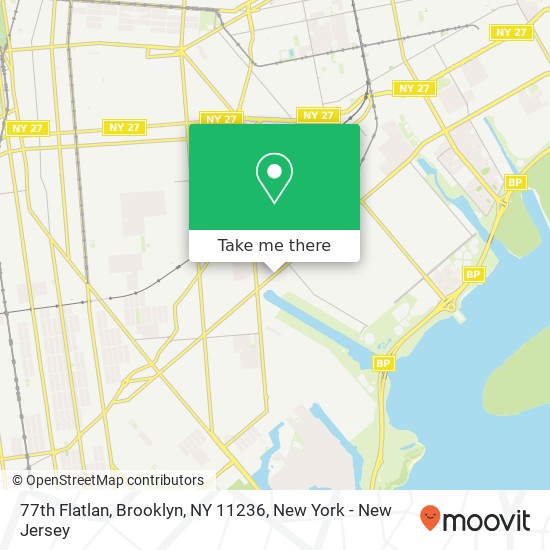 Mapa de 77th Flatlan, Brooklyn, NY 11236