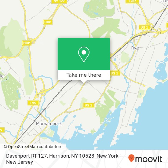 Mapa de Davenport RT-127, Harrison, NY 10528