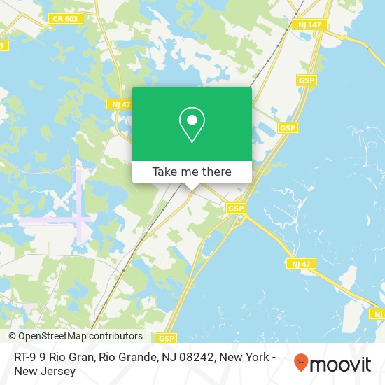 Mapa de RT-9 9 Rio Gran, Rio Grande, NJ 08242