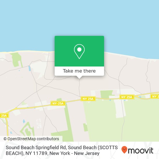 Mapa de Sound Beach Springfield Rd, Sound Beach (SCOTTS BEACH), NY 11789