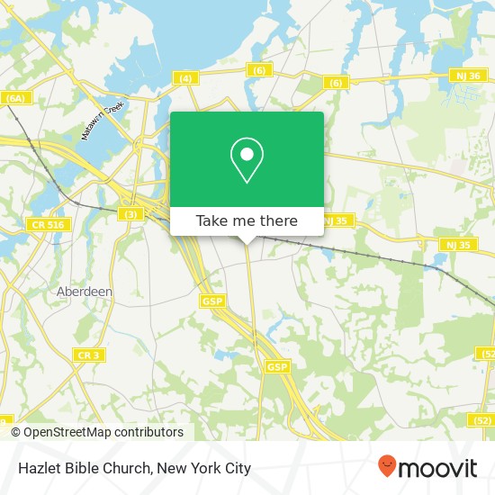 Hazlet Bible Church map