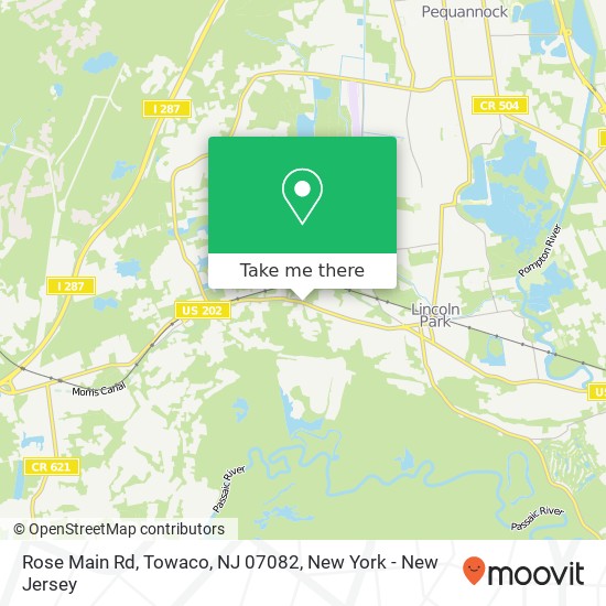 Mapa de Rose Main Rd, Towaco, NJ 07082
