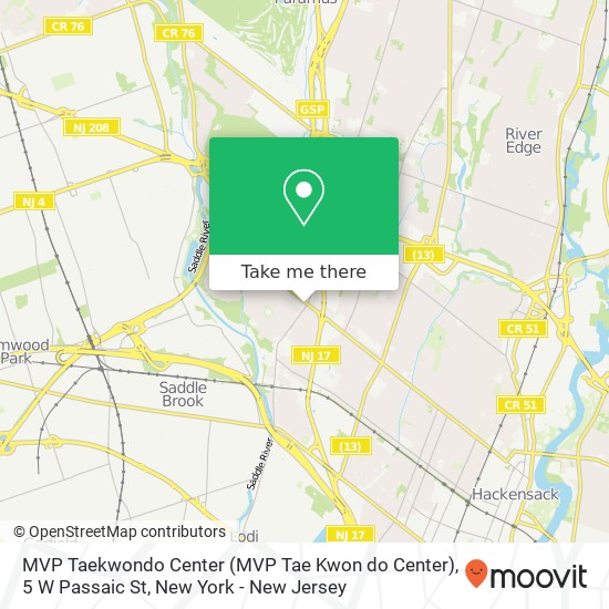 MVP Taekwondo Center (MVP Tae Kwon do Center), 5 W Passaic St map