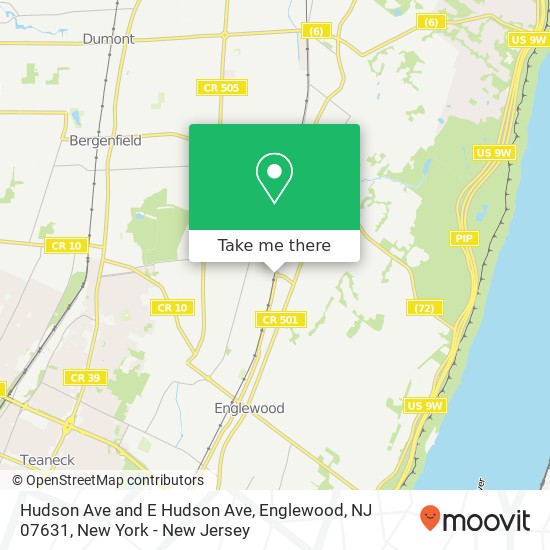 Mapa de Hudson Ave and E Hudson Ave, Englewood, NJ 07631