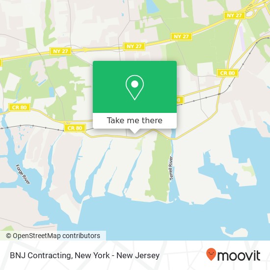 BNJ Contracting map