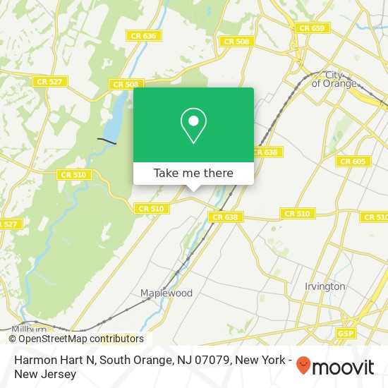 Mapa de Harmon Hart N, South Orange, NJ 07079