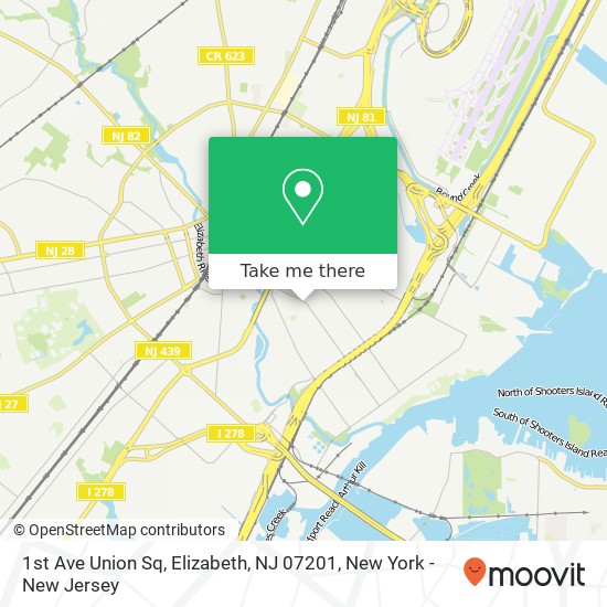 1st Ave Union Sq, Elizabeth, NJ 07201 map