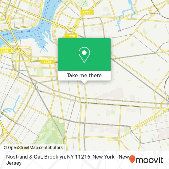 Mapa de Nostrand & Gat, Brooklyn, NY 11216