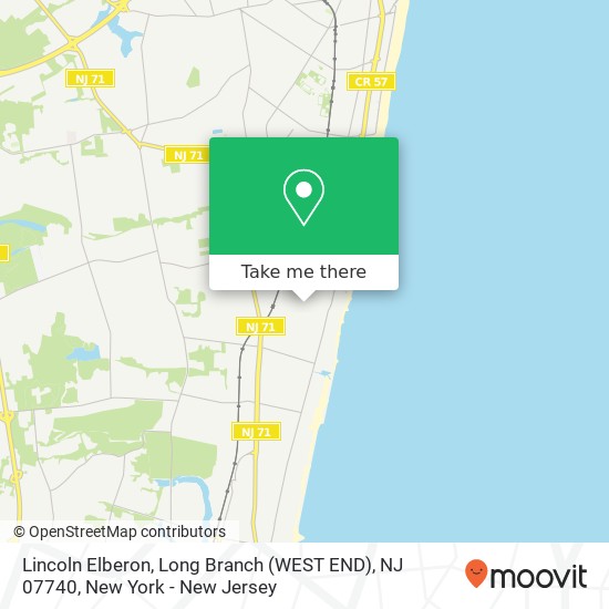 Lincoln Elberon, Long Branch (WEST END), NJ 07740 map