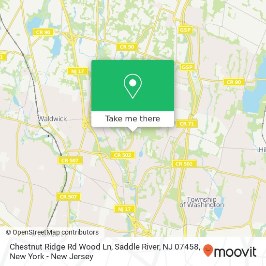 Chestnut Ridge Rd Wood Ln, Saddle River, NJ 07458 map