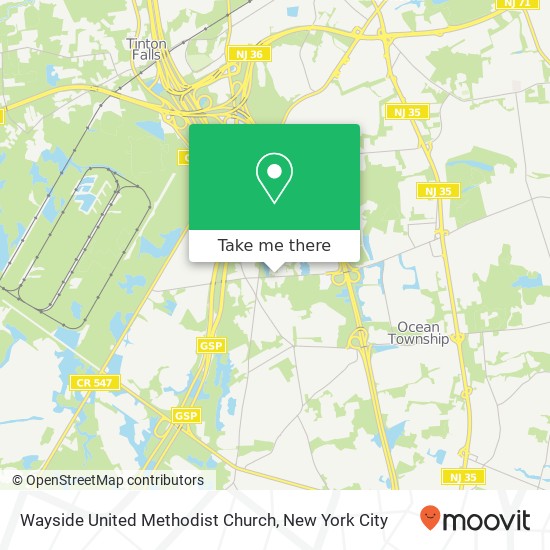 Mapa de Wayside United Methodist Church