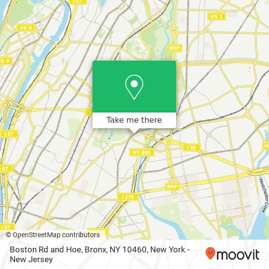 Mapa de Boston Rd and Hoe, Bronx, NY 10460