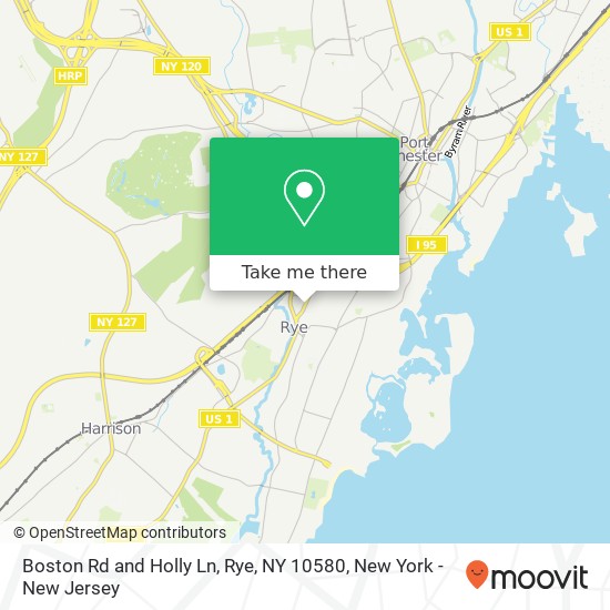 Mapa de Boston Rd and Holly Ln, Rye, NY 10580