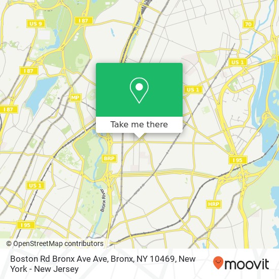 Mapa de Boston Rd Bronx Ave Ave, Bronx, NY 10469