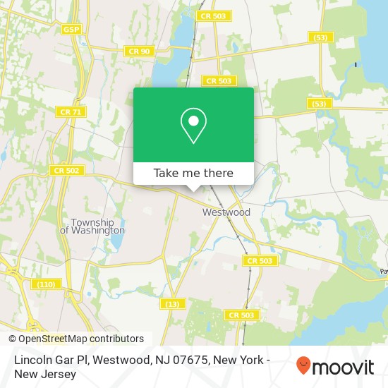 Lincoln Gar Pl, Westwood, NJ 07675 map