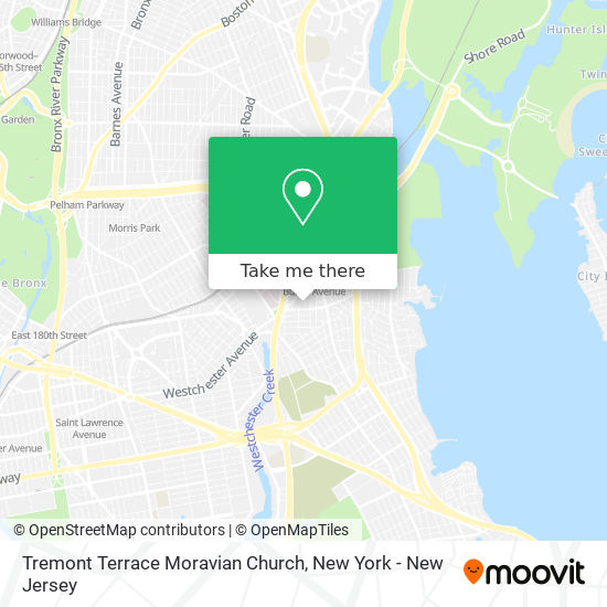 Tremont Terrace Moravian Church map