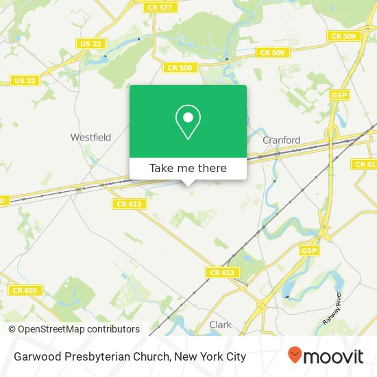 Garwood Presbyterian Church map