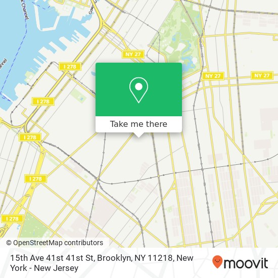 15th Ave 41st 41st St, Brooklyn, NY 11218 map