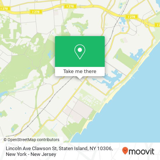 Lincoln Ave Clawson St, Staten Island, NY 10306 map