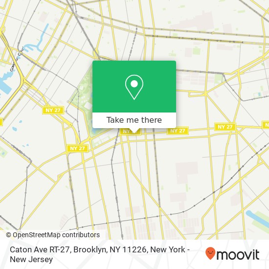 Mapa de Caton Ave RT-27, Brooklyn, NY 11226