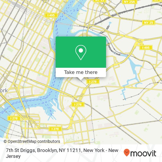 Mapa de 7th St Driggs, Brooklyn, NY 11211