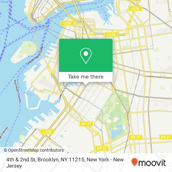 Mapa de 4th & 2nd St, Brooklyn, NY 11215