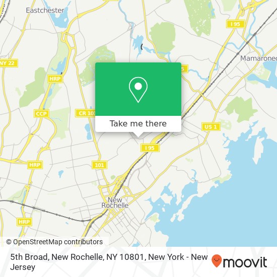 Mapa de 5th Broad, New Rochelle, NY 10801