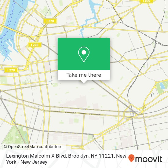 Lexington Malcolm X Blvd, Brooklyn, NY 11221 map