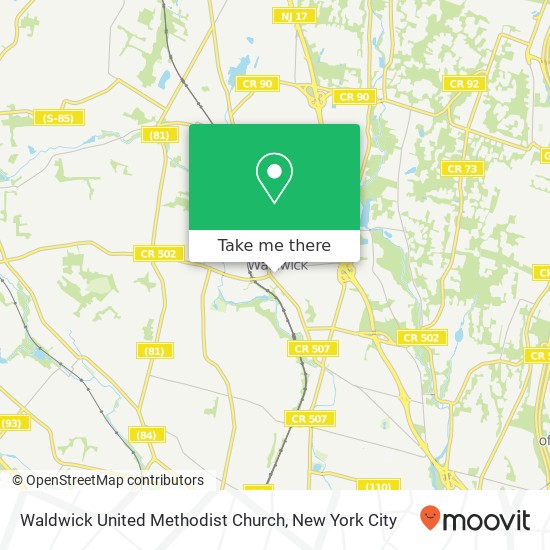 Mapa de Waldwick United Methodist Church