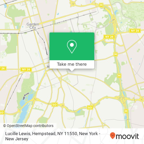 Mapa de Lucille Lewis, Hempstead, NY 11550
