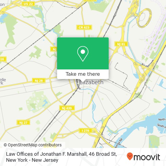 Mapa de Law Offices of Jonathan F. Marshall, 46 Broad St