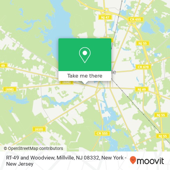 Mapa de RT-49 and Woodview, Millville, NJ 08332