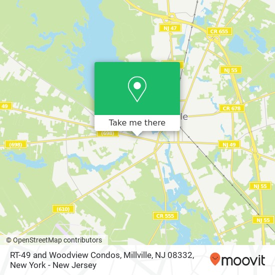 Mapa de RT-49 and Woodview Condos, Millville, NJ 08332