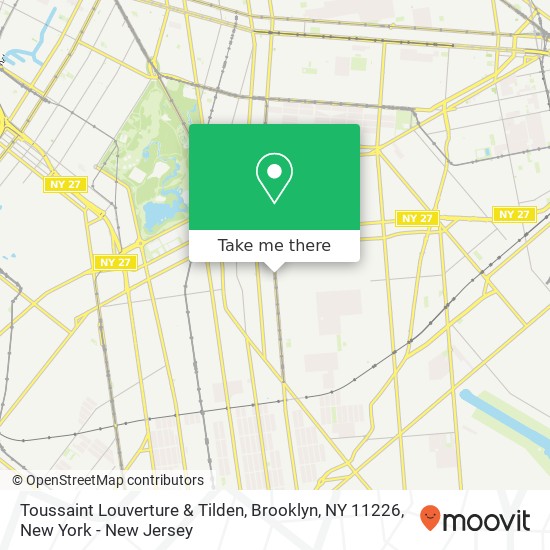 Mapa de Toussaint Louverture & Tilden, Brooklyn, NY 11226