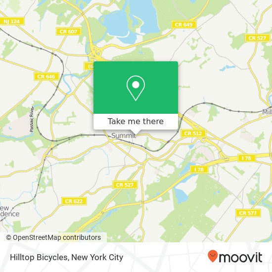 Mapa de Hilltop Bicycles