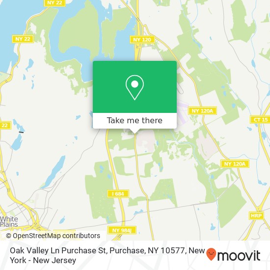 Mapa de Oak Valley Ln Purchase St, Purchase, NY 10577