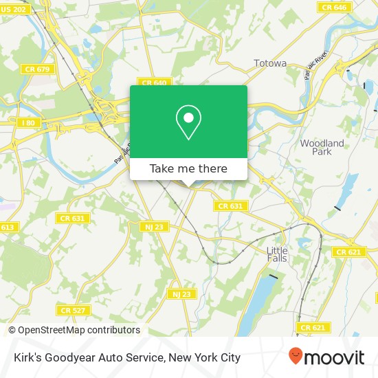 Kirk's Goodyear Auto Service map