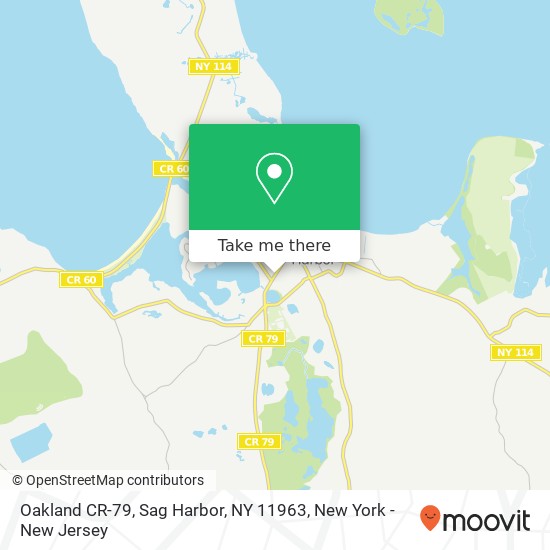 Mapa de Oakland CR-79, Sag Harbor, NY 11963