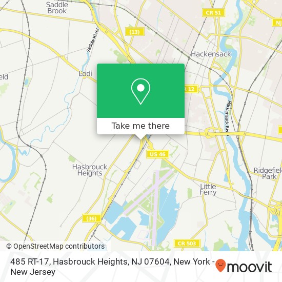 485 RT-17, Hasbrouck Heights, NJ 07604 map