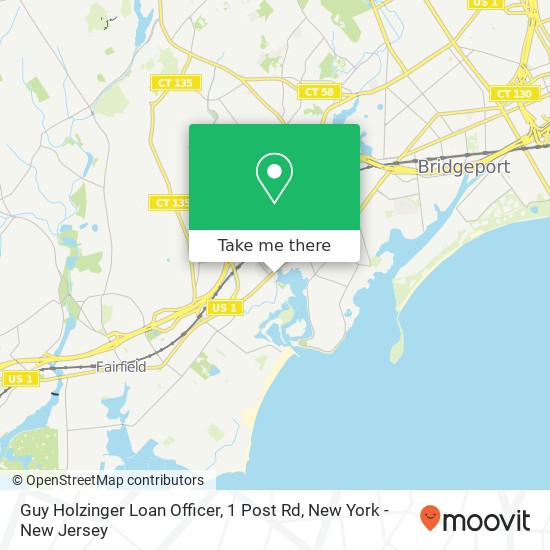Mapa de Guy Holzinger Loan Officer, 1 Post Rd